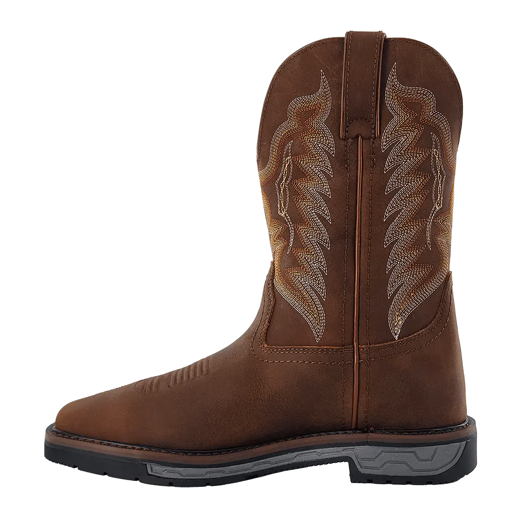 RW1804 | Crazy House Cowhide Square Toe Work Boots