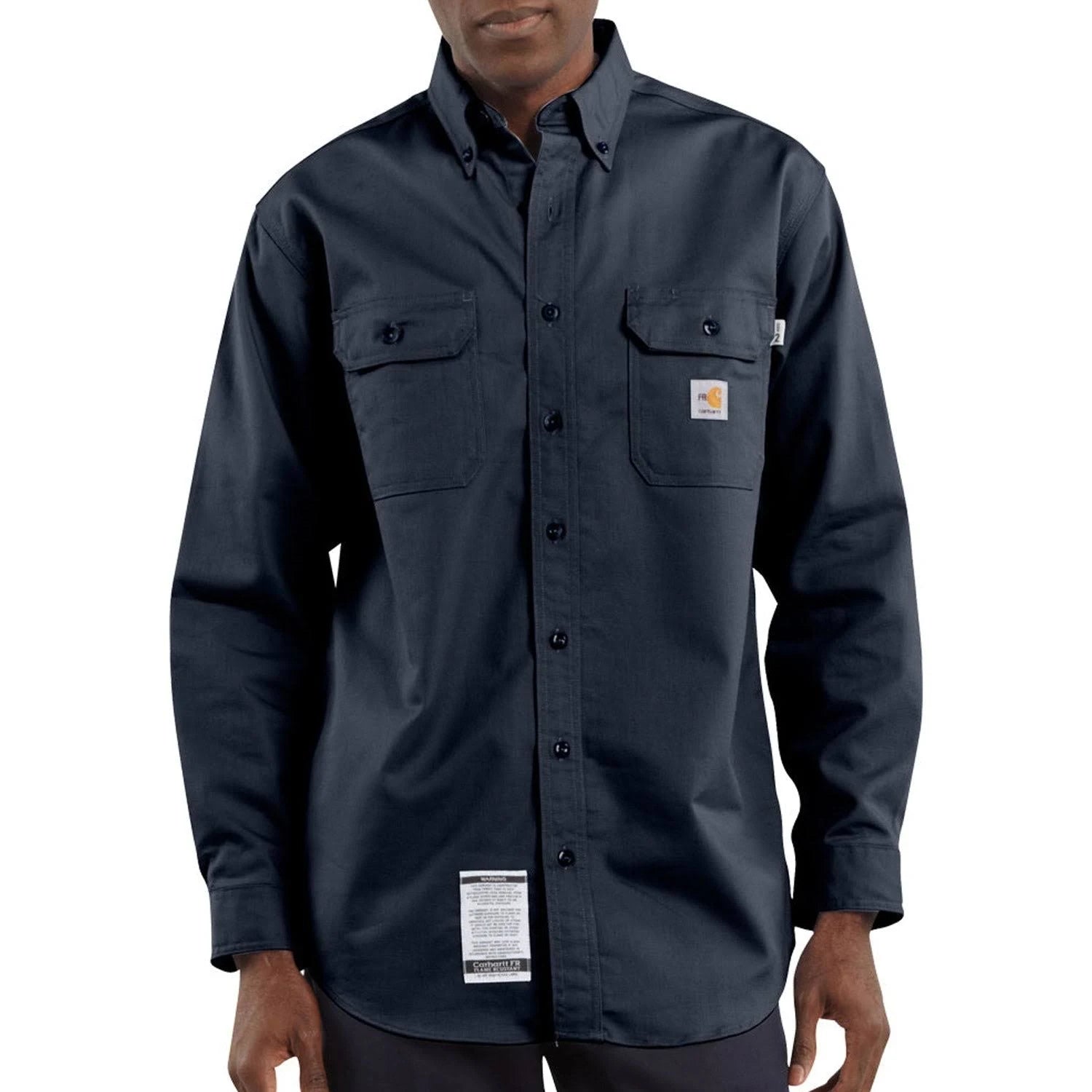 FRS160 | FR Classic Twill Pocket Shirt in Dark Navy